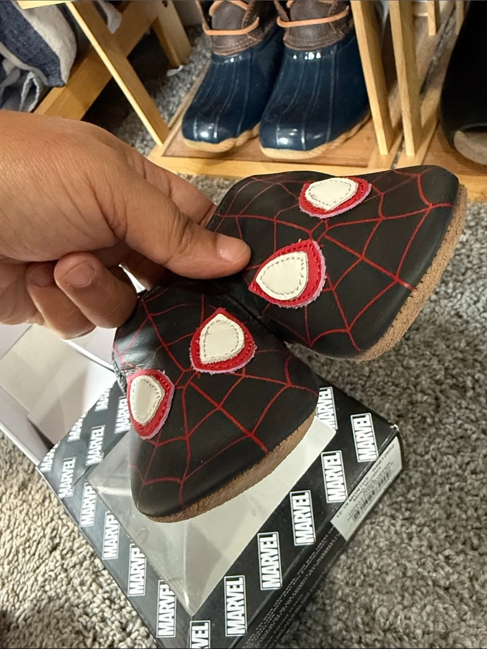 Robeez Marvel Spider-Man Black & Red Soft Soles